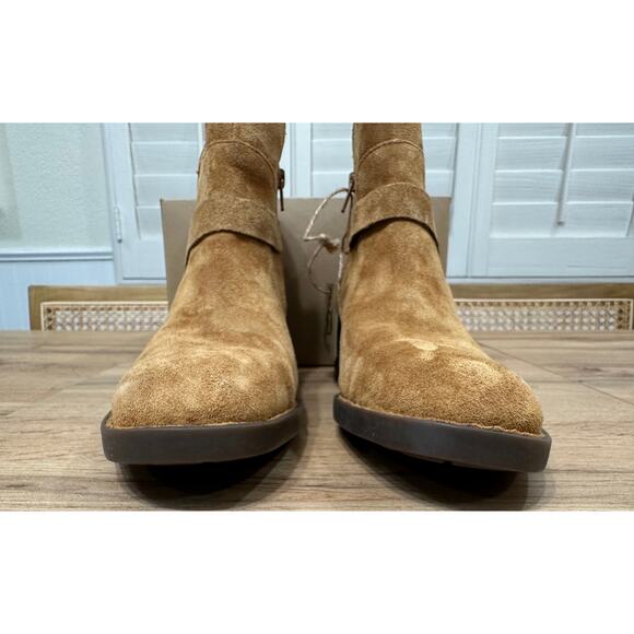 Born Women's Tori Boots Tan Camel Suede Size 8 NWOB Wraparound Straps Comfy - Picture 7 of 13
